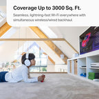 TP-Link Deco BE63 Tri-Band WiFi 7 BE10000 Whole Home Mesh System- 6-Stream 10 Gbps, 4X 2.5G Ports Wired Backhaul, 4X Smart Internal Antennas, VPN, MU-MIMO, HomeShield, Free Expert Support (1-Pack)