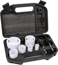 Amazon Basics 9-Piece Bi-Metal High Speed Steel Hole Saw Kit with Carrying Case, 25/32" to 2-11/16”, Black