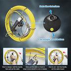 Sanyipace Sewer Camera with Locator 65 FT/20 M, Drain Pipe Inspection Camera with Detector, Waterproof Cámara Probe w/h 512Hz Transmitter, Distance Counter, 9" Color Screen, 16GB TF Card, 5mm Cable