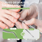 BALUCA Toenail File for Thick Nails & Ingrown Relief | Heavy Duty Metal Emery Board with Toenail Lifter for Seniors, Coarse Grit & Durable Stainless Steel Design (Silver, 1.0, Count, 180/240 Grit)
