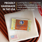 Peppermint Oatmeal Bar Soap, Scented with Premium Peppermint Essential Oils, Handmade in the USA, Moisturizing and Therapeutic for Face/Body, For Sensitive Skin