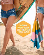 VENTURE 4TH Microfiber Beach Towel: Quick-Dry, Compact, Sand-Free, Absorbent, Sandproof and Lightweight - Perfect for Camping, Beach, and Roadtrips (Sky's The Limit Design | 35x78 inches)