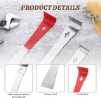 3PCS Pry Bar Scraper, Stainless Steel Bee Hive Tool Small Flat Pry Bar Beekeeping Hive Scraper, Mini Pry Bar Tool Metal Crowbar Nail Trim Puller Removal Hand Tool for Beekeeper Beekeeping Equipment