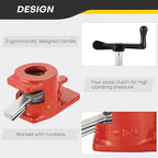Wood Gluing Pipe Clamp Set | 1/2" Heavy Duty Woodworking Cast Iron Pipe Clamps Quick Release Pipe Wood Clamps (4 Pack, 1/2")
