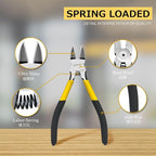 Wire Cutters6.5 inch, 2 Pack, Flush Cutters,BOOSDEN Spring Loaded Cutting Pliers,Side Cutters