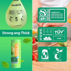 Compostable 36 gallon Trash Bags, Extra Thick 1.28 Mills, Compost 36 Gal Trash Bags (Kitchen Tall Garbage Bags), Compostable Lawn & Leaf Yard Waste bags,ASTM D6400,Bpi Certified