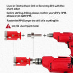 Diamond Core Drill Bit Set - 5pcs (25/35mm+20mm Drilling Milling Bit+50mm Beveling Chamfer Bit+HEX) Diamond Hole Saw Kit for Porcelain Ceramic Tile Marble Granite