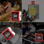 Digital Angle Finder Tool with Electronic Laser，Rechargeable Digital Angle Gauge Digital Level Protractor Inclinometer with 4 Sides Strong Magnetic for Woodworking Tablesaw.