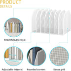 Metal 7 Section File Folder Organizer for Desk | Vertical Office File Holder | Heavy-Duty Mesh Document Sorter for Books, Binders, Laptops | White Desk Organizer (12.8”x8.5”x7.9”)