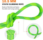AOLEBA 10.5 mm Static Climbing Rope 10M(32ft) 20M(64ft) 30M(96ft) 50M(160ft) 70M(230ft) Outdoor Rock Climbing Rope, Escape Rope Ice Climbing Equipment Fire Rescue Parachute Rope