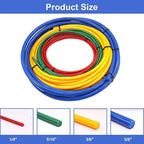 Tnisesm 4Pcs Conditioning Copper Tubing Pipe Extension 4M, 1/4" 1/2" 3/8" 5/8" Built-in Copper Tube Bending Strip Air Conditioning Pipe Bender Kit