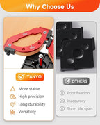 TANYO 7pcs Router Corner Radius Template Router Radius Jig, Aluminum Alloy 3 in 1 Radius Jig Router Templates, R10 R15 R20 R25 R30 R35 R40 R50 R60 T10 T20 T30 T35 T40 T50 T60 Use with Router Table