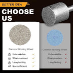 CNQLIS 50 Pcs Diamond Burr Set Coated Grinding Stone Carving Bits, Diamond Bits for Dremel Rotary Tools