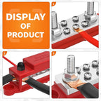 Joinfworld Power Distribution Block 400A Bus Bar 12V 48V with 3 x 5/16"(M8) Studs Marine Bus Bar Terminal Block 12 Volt DC Battery Busbar with Cover - Negative&Positive
