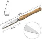 M2 Cryo HSS 2mm Thin Parting Tool with 12-1/2" Beech Handle for Woodlathe Chisels