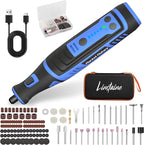 8V Cordless Rotary Tool Kit with 135pcs Accessories, 2.8Ah Battery Rechargeable Engraving Pen with LED Light, 5-Speed 30000RPM Power Rotary Tools for Drilling Grinding Sanding Polishing Cutting