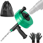 Drain Clog Remover,50 FT Drain Snake with Drill Attachment,Heavy-Duty Steel Drain Auger,Plumbing Snake Clog Removal Tool,Sewer Snake for Sink,Kitchen,Shower,Toilet