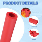 uxcell Pipe Insulation Tube Foam, 11/16" ID x 1/4" Thick x 1.64ft Foam Pipe Cover Non-Slip Hollow Tubing Guitar Air Conditioner Stand Fitness Equipment Handles, Red