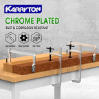 4-Pack Heavy Duty 12"(300x120mm) F-Clamp w/ 4-3/4" Throat Depth, Bar Size 1"x15/32", 1400LB Clamping Force, Drop Forged Steel Bar Clamps for Wood, Metal, Pipe, Welding and DIY Projects