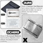 ZeeDix Stainless Steel Metal Wet Film Thickness Gauge Comb, 1-80 Mil Scale, Dual Scale Step and Notched Gauge Thickness Tool for Paints Resins