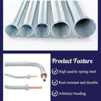 Spring Tubing Benders Kit for Pipe O.D. 1/4", 5/16", 3/8", 1/2", and 5/8", Tube Bender Set for Copper, Aluminum and Thin Wall Steel Tubing, 7.9" / 200mm Length, Pack of 5