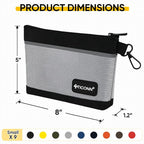 TICONN Tool Pouches with Zipper, 1680D Oxford Small Tool Bags, Waterproof Utility Bag Zipper Pouch for Tool Organizers and Storage (9 Pack Small)