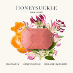 Caswell-Massey Honeysuckle Natural Bar Soap for Women, Moisturizing Body Soap Bar for All Skin Types, Made with Essential Oils & Plant-Based Formula for Soft Skin, 3.5 oz