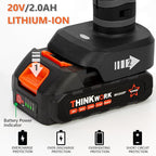 THINKWORK 20V Cordless Hot Glue Gun and Sticks Set, Rechargeable Glue Gun with 30 PCS Full Size Sticks and Battery, Fast Heating for Arts & Crafts, DIY Projects and Home Repairs