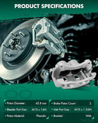 SCITOO 18B4950 18B4951 Disc Brake Calipers Assembly with Bracket Fit For Chevrolet Equinox 2005-2006,For Pontiac Torrent 2006,For Saturn Vue 2004-2007