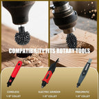 CAELUM 2 Pcs Rotary Burr Kit, 1/8" Shaft, Very Coarse - Woodworking Attachment for Dremel, Foredom, DeWalt, Milwaukee Tools, Carving Burrs for Carving Engraving in Wood, Rubber, Plastic