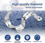 30PCS M40 Rigid Pipe Strap 1-1/2 Inch Two Hole Stainless Steel Tube Strap Tension Clip Clamps Heavy Duty Pipe Clamp U Clamp U-tube Clamp