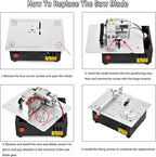 Precision Mini Electric Table Saw, DIY Hobby Handmade Woodworking Bench Cutting Machine Adjustable Cut Depth Small Desktop Saw for Miniature Wood Craft (Regular style)