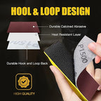 Micro Sander for Small Projects Finger Sander for Crafts with 100pcs 3.5 x 1 Inch Assorted Sandpaper of 60 120 240 400 600 800 1000 1200 1500 2000 Grit for DIY Crafts Polishing Sanding