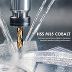 Metric 16Pcs M35 Cobalt Drill Bit Set, 6mm HSS Cobalt Jobber Drill Bits, for Hardened Metals, Stainless Steel, Cast Iron and Wooden Plastics