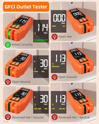 Circuit Breaker Finder & GFCI Outlet Tester with Digital LCD Display, 90-135V Electrical Circuit Tracer Tool for Electricians/DIY – Lightweight (Includes Batteries & Carrying Case)