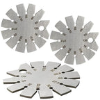 3 PCS Brushed Silver 15-120 Degree Bevel Gauge, Stainless Steel Axe Angle Gauge Round Shape