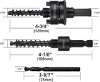 General Quick Change Hole Saw Mandrel, 7/16-Inch and 3/8 Inch Hole Saw Arbor with 3Pcs Central Drill/2PCS Hex wrench/2Pcs Spring