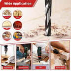 Countersink Drill Bits, 15 PCS Adjustable Tapered HSS Drill Bit Set for Woodworking, with Nitrided Surface, Wood Plug Cutters 1/4" Hex Shank Quick Change, for Wood Drilling with Storage Box