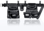 FUERI Leather Tool Belt with Suspenders Heavy Duty Bags Dual Hammer Holsters Tool Pouches for Men Construction Carpenters Electricians Framers Women Workers 16 Pockets