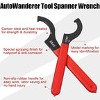 4pcs Coilover Spanner Wrench Set Adjustable Shock Wrench Heavy Duty Steel C Spanner for Most Coil Overs Shocks Adjustment and Suspension System