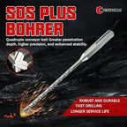 CSOOM SDS Plus Rotary Hammer Drill Bit 1/4"x6.3", Professional Concrete Drill Bit for Concrete, Brick, Stone and Cement Walls