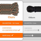 AOLEBA 10.5 mm Static Climbing Rope 10M(32ft) 20M(64ft) 30M(96ft) 50M(160ft) 70M(230ft) Outdoor Rock Climbing Rope, Escape Rope Ice Climbing Equipment Fire Rescue Parachute Rope
