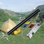 1/2"X 5" Ferro Rod Fire Starter, Drilled Flint and Steel Fire Starter Kit, Ferro Rods with Paracord Landyard Handle and Striker, Fire Starter Survival Tool for Outdoor Activity