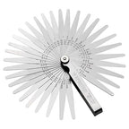 Spurtar Feeler Gauges 0.001-0.04" (0.03-1.00mm) 32 Blades Tapered Feeler Gauge Set Stainless Steel Dual Marked SAE and Metric for Measuring Gap Thickness or Width for Spark Plug, Valve, Piston, Guitar