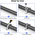 3/4 Inch Reinforced Rigid Pipe Strap, 20 PCS 2 Holes U Bracket Cable Clamp Hanger, Rubber Cushioned Insulated Clamp, Conduits Strap Clamps for Pipe Fixing on Various Surfaces(20mm)
