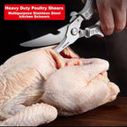 2 Pack Kitchen Shears,Heavy Duty Stainless Steel All-Purpose Poultry Meat Scissors for Cooking-Dishwasher Safe