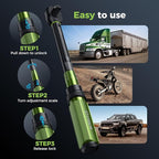 1/2" Drive Click Torque Wrench with Deep Impact Socket (6~24mm),Dual-Range【10-170ft.lb/13.6-230.5Nm】±3% Precision,10" Extension Bar,Universal Joint,Drill Adapter