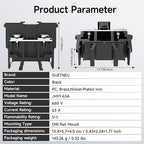 5Pcs JHY1 DIN Rail Terminal Blocks, 600V 63A, 16-10mm², Detachable & Assemblable Terminal Strip Blocks, 10Pcs 16-14 AWG Insulated Fork Spade Wire Connectors & 4.92 Inch DIN Rail Included