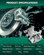 SCITOO Rear Right Brake Caliper With Bracket 19B2108 Compatible For Audi For A4 1998-2001,For Audi For A6 1998-2004,For Volkswagen For Passat 1998-2005