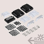 True Mods 12 Way Fuse Block with 12 Ground Negative Busbar for Automotive [12V - 32V DC] [100 Amp Max] [Modular Design] [ATC/ATO Fuses] [LED Indicator] Auto Marine Ground Terminal Fuse Box